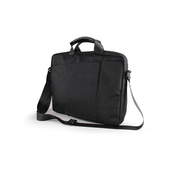 LEXON Evo LN 1203 medium laptop veske 14" Svart m skinn detaljer, Restlager-PC-veske-BagBrokers