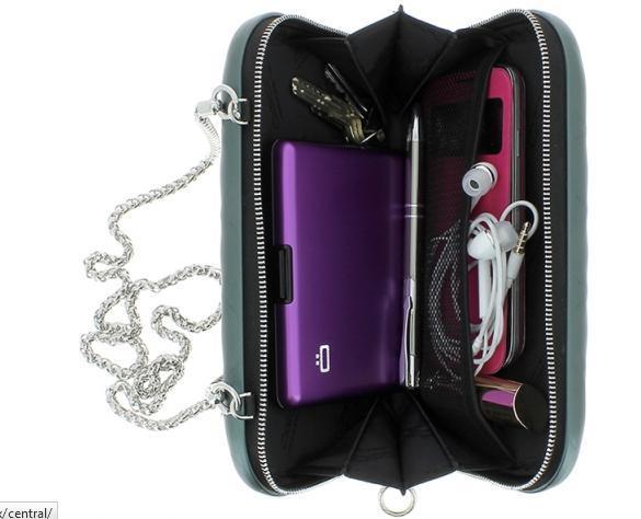 Damevesker-Ögon Designs - Quilted Aluminium Crossover/ Clutch veske platinium-BagBrokers