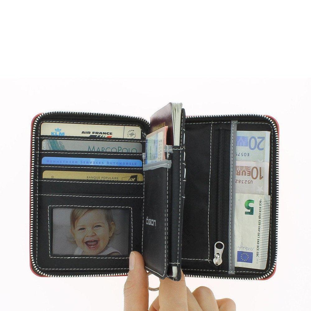 Lommebok/ Kortholder-Ögon Designs - Quilted Aluminium zipper lommebok/mini clutch Sort-BagBrokers