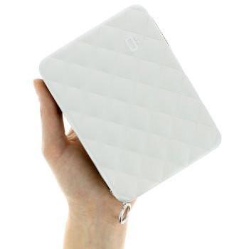 Lommebok/ Kortholder-Ögon Designs - Quilted Aluminium zipper lommebok/mini clutch sølv farged-BagBrokers