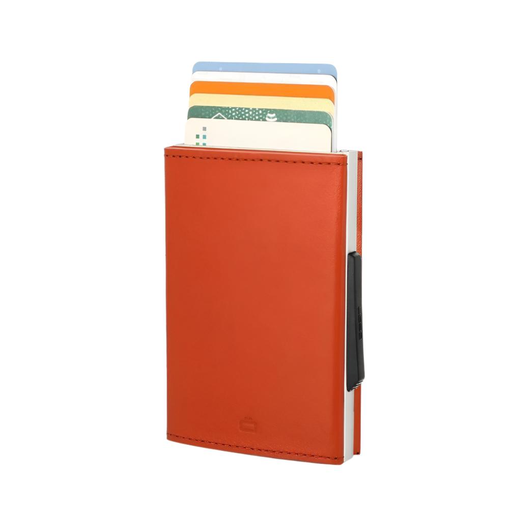 Lommebok/ Kortholder-Oransje Ögon Cascade Premium Zipper Skinn Kortholder 8 kort.-BagBrokers