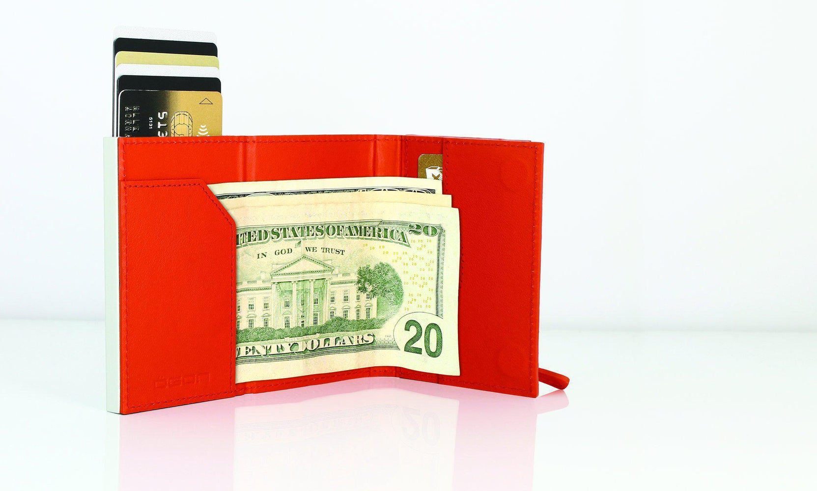 Lommebok/ Kortholder-Oransje Ögon Cascade Premium Zipper Skinn Kortholder 8 kort.-BagBrokers