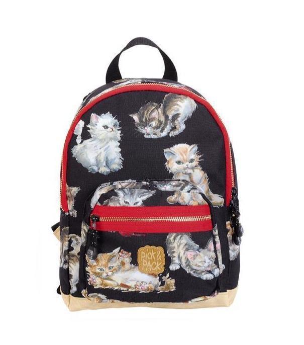 Pick & Pack Barnehagesekk katt 7 liter svart-Barn-BagBrokers