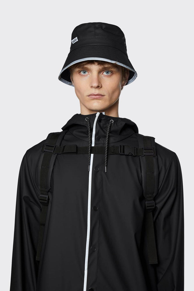 Rains Bucket Hat str L Reflectiv black-Regnhatt-BagBrokers
