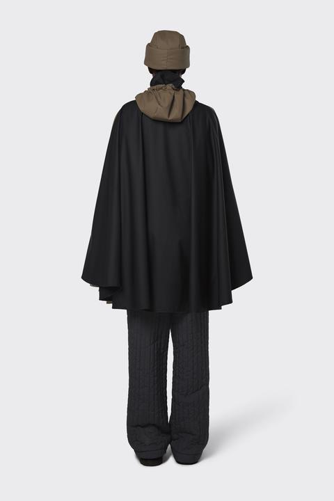 Rains Cape str M Black-Wood 55-Regnhatt-BagBrokers