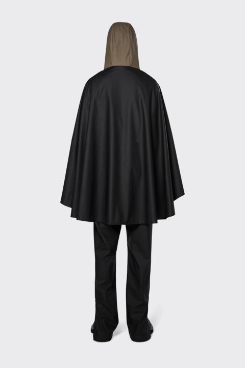 Rains Cape str M Black-Wood 55-Regnhatt-BagBrokers