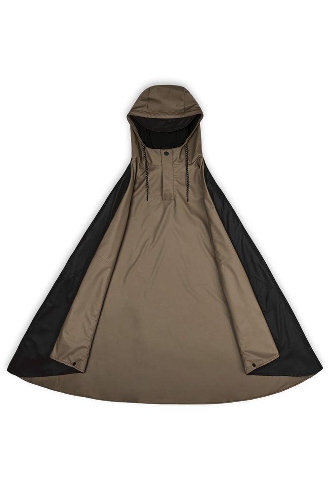 Rains Cape str S Black-Wood 55-Regnhatt-BagBrokers