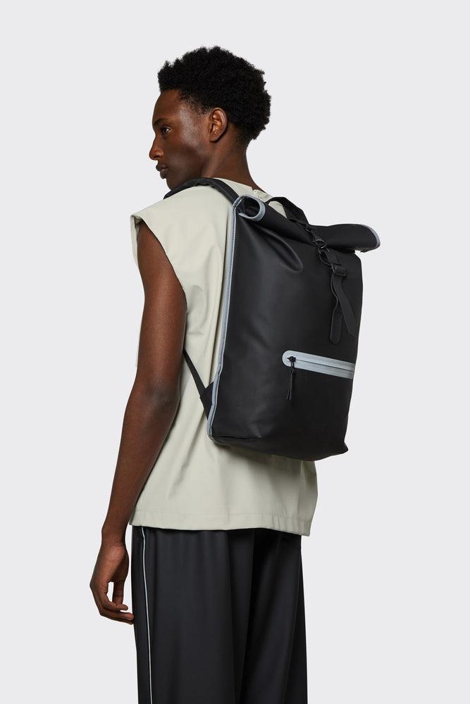Rains ROLLTOP RUCKSACK Black Reflective-Ryggsekker-BagBrokers