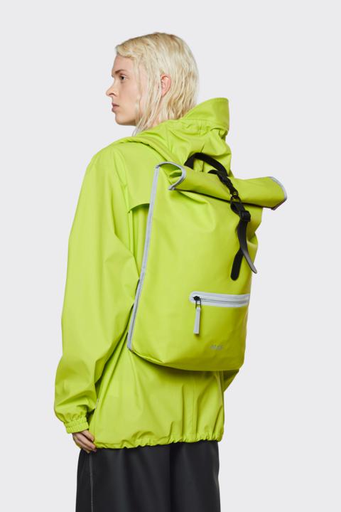 Rains ROLLTOP RUCKSACK Reflective Digital Lime-Ryggsekker-BagBrokers