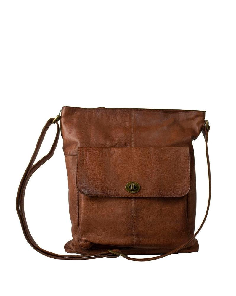 Re:Designed by Dixie 1656 Urban stor skulderveske i skinn Walnut-Damevesker-BagBrokers