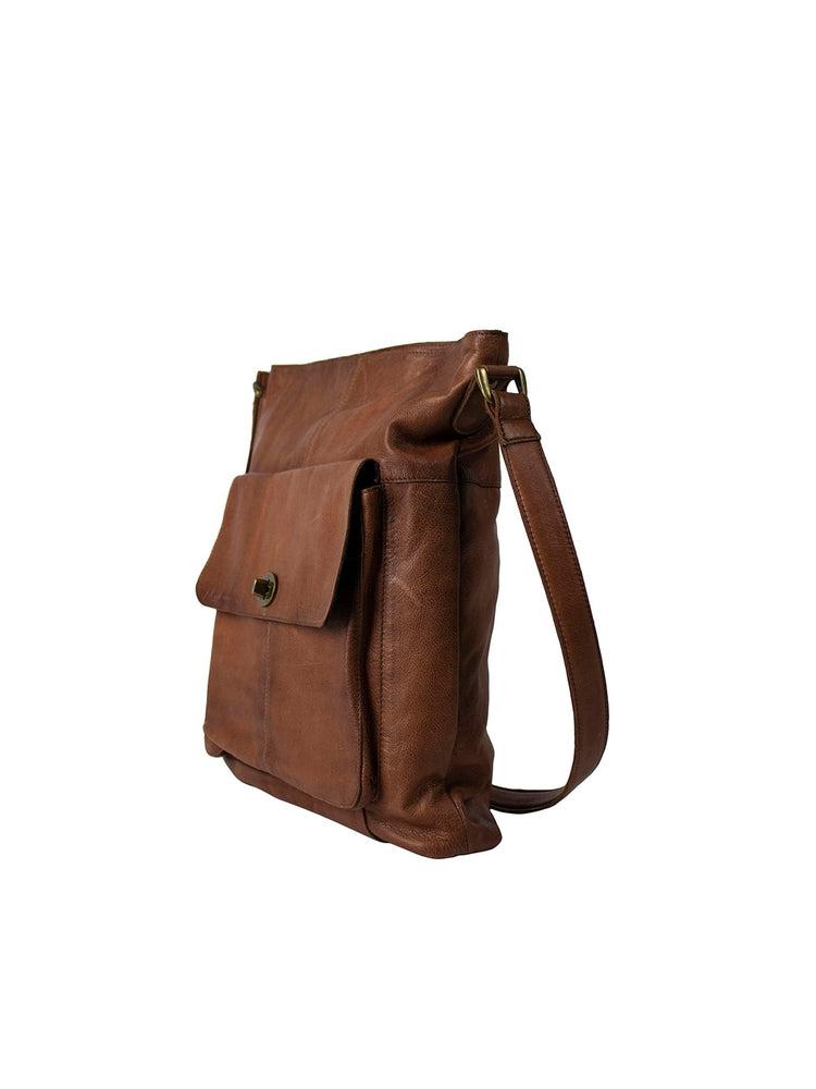Re:Designed by Dixie 1656 Urban stor skulderveske i skinn Walnut-Damevesker-BagBrokers