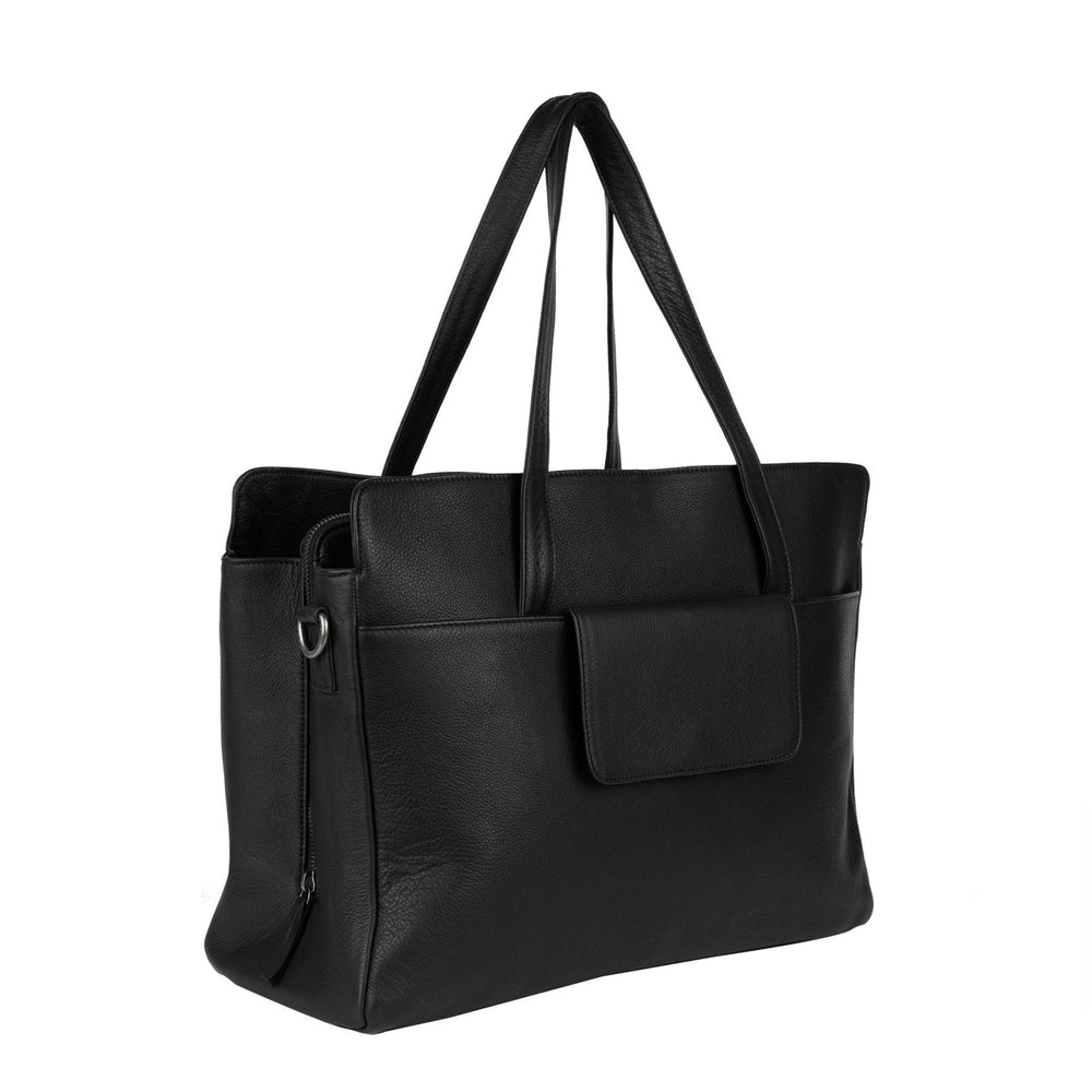 Re:Designed by Dixie Evia Urban skulderveske i skinn Svart-Damevesker-BagBrokers