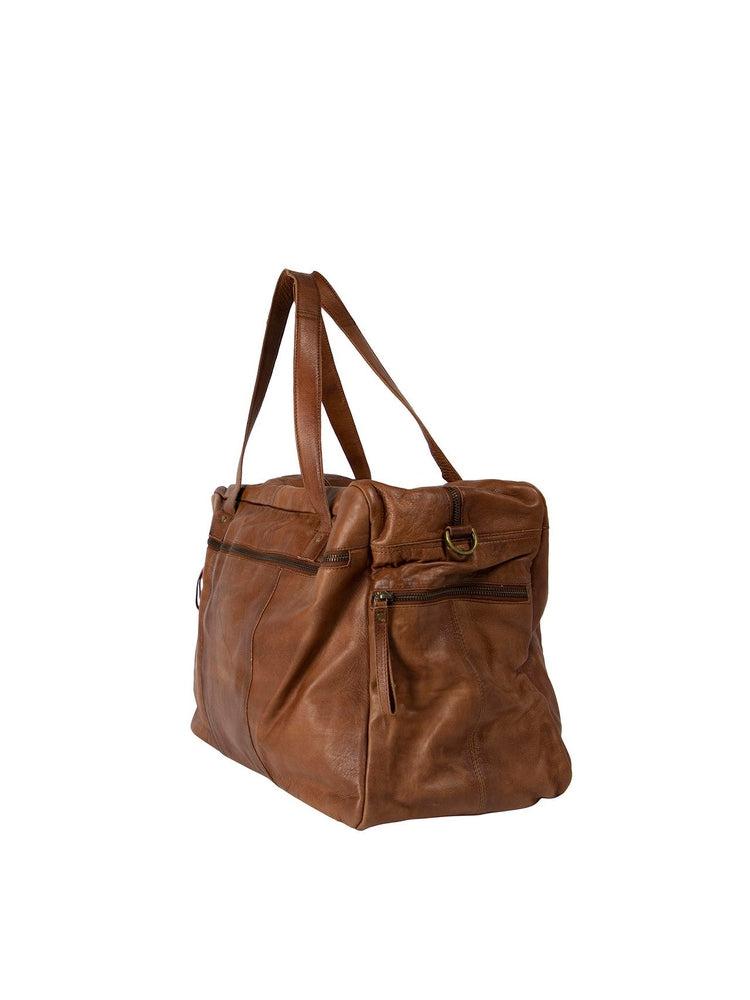 Re:Designed by Dixie Signe Urban Weekend Bag i skinn Walnut-Bagger-BagBrokers
