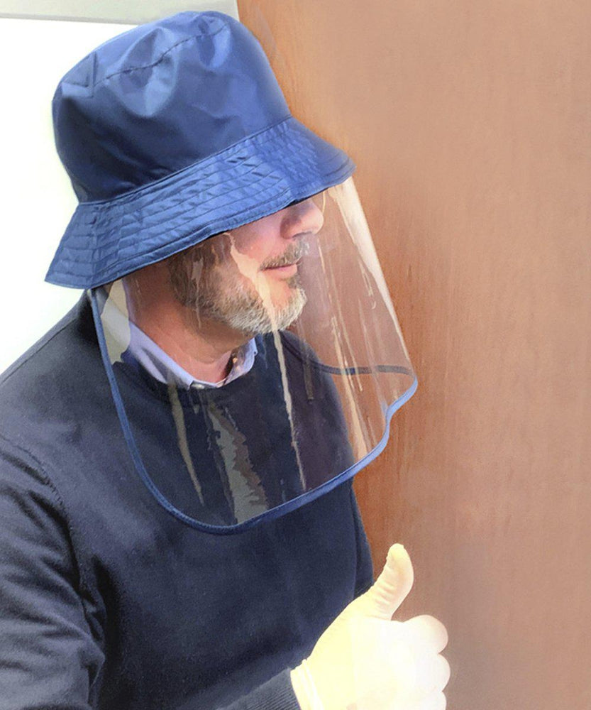 Regnhatt med avtagbart visir Blå-regn hatt-BagBrokers