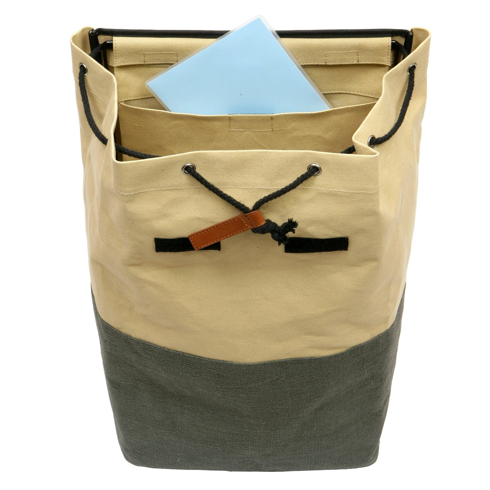 Royal Shopper PRIYA med detaljer i ekte skinn 36 liter Beige-Bagger-BagBrokers