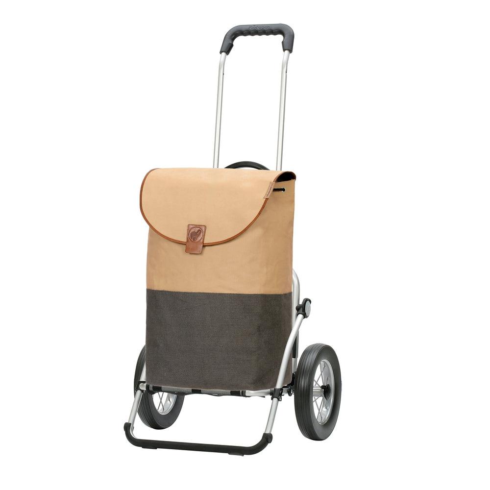 Royal Shopper PRIYA med detaljer i ekte skinn 36 liter Beige-Bagger-BagBrokers