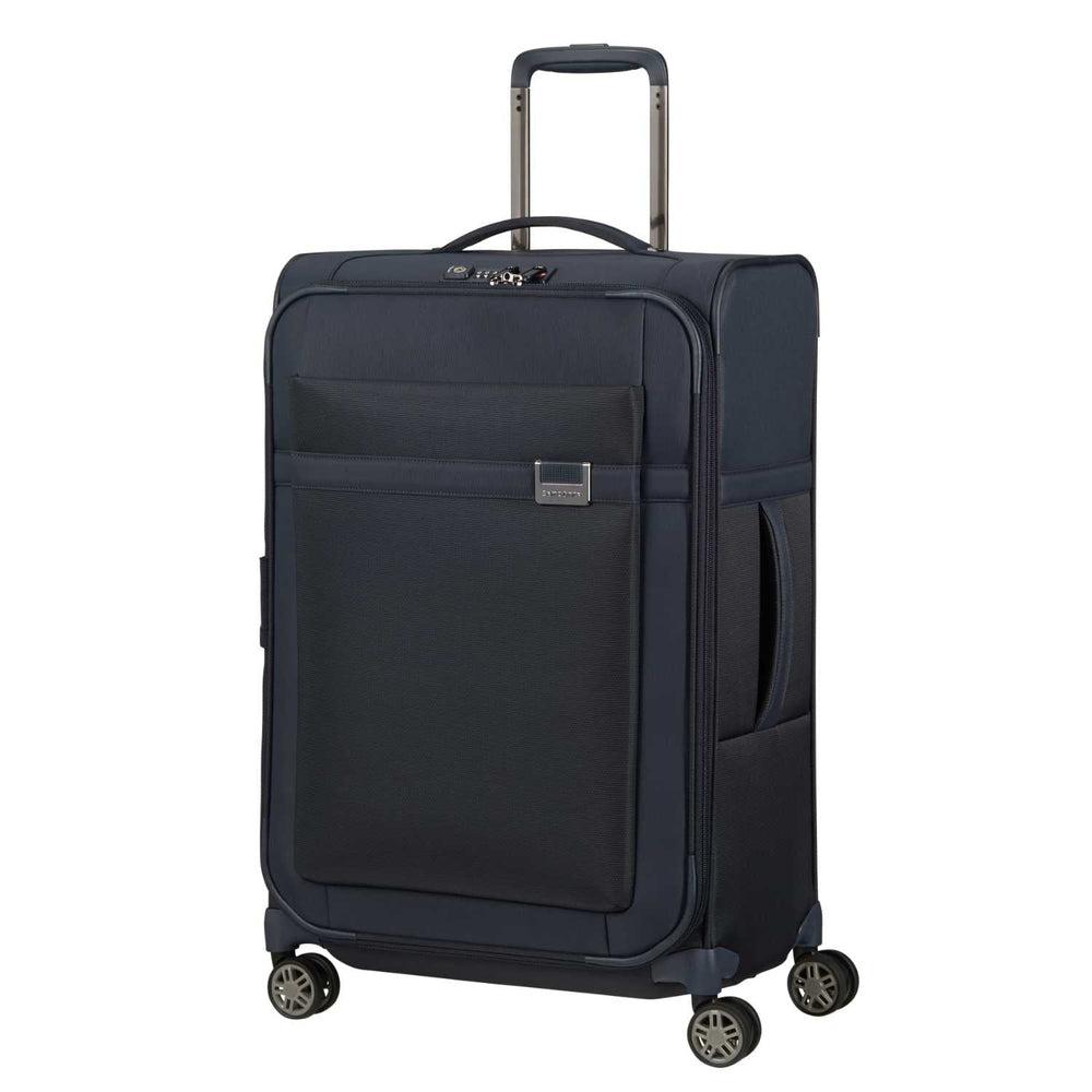 Samsonite AIREA utvidbar medium koffert med 4 hjul 67 cm 2,4 kg Mørkeblå-Myke kofferter-BagBrokers