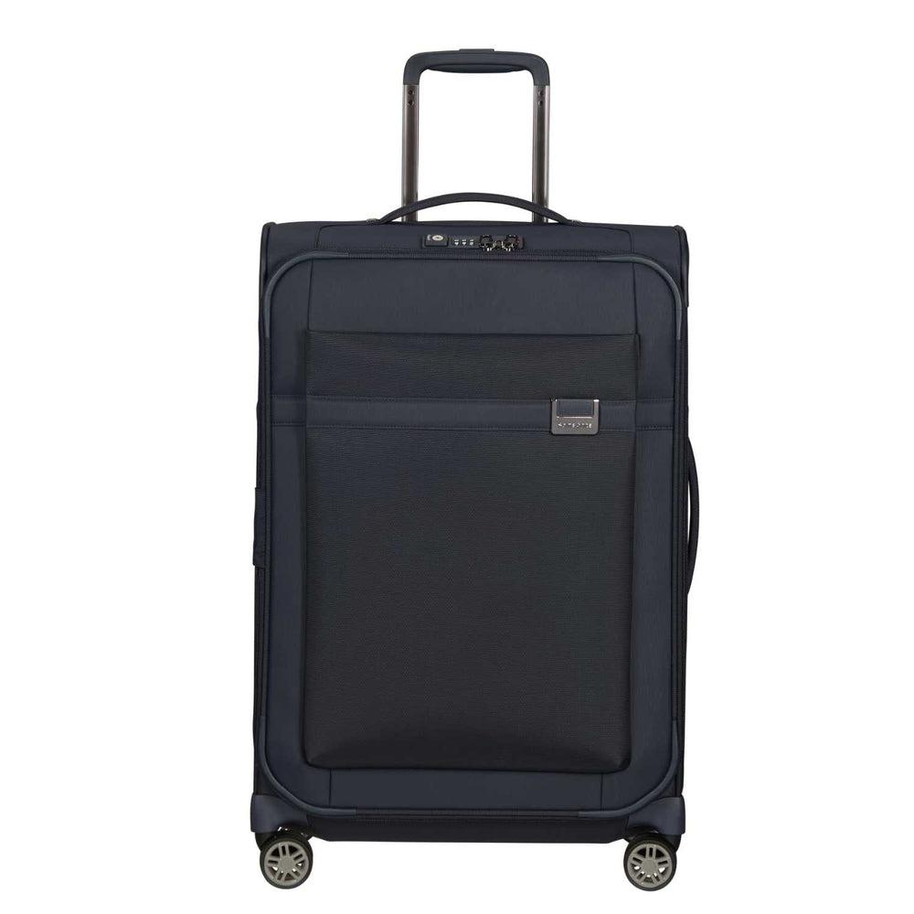 Samsonite AIREA utvidbar medium koffert med 4 hjul 67 cm 2,4 kg Mørkeblå-Myke kofferter-BagBrokers