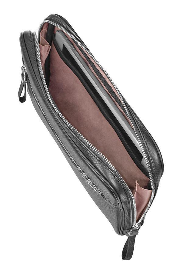 Business-Samsonite. Highline Skinn tablet holder 24,5 cm / 9,7 inch Night Black/Silver-BagBrokers