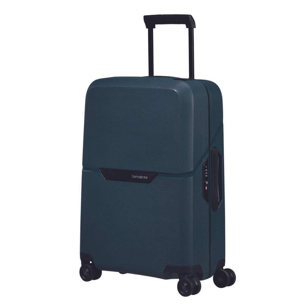 Samsonite Magnum ECO hard Kabin koffert 55 cm 4 hjul Blå-Harde kofferter-BagBrokers