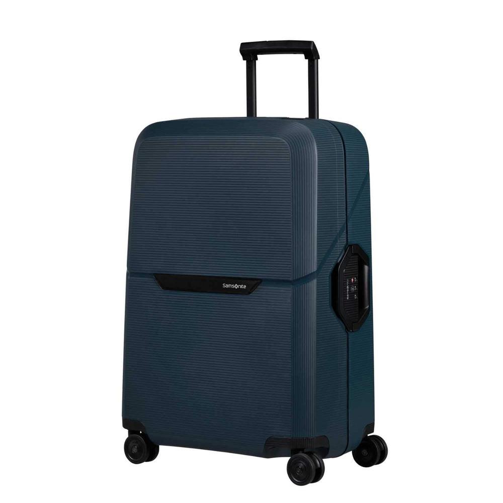 Samsonite Magnum ECO hard Medium koffert 69 cm 4 hjul Blå-Harde kofferter-BagBrokers