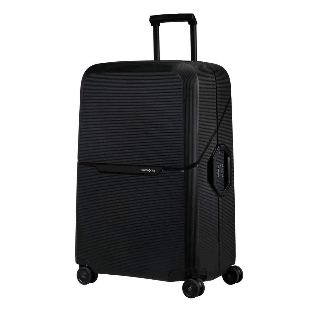 Samsonite Magnum ECO hard stor koffert 75 cm 4 hjul Svart-Harde kofferter-BagBrokers