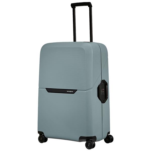 Samsonite Magnum ECO hard stor L koffert 75 cm 4 hjul Isblå-Harde kofferter-BagBrokers