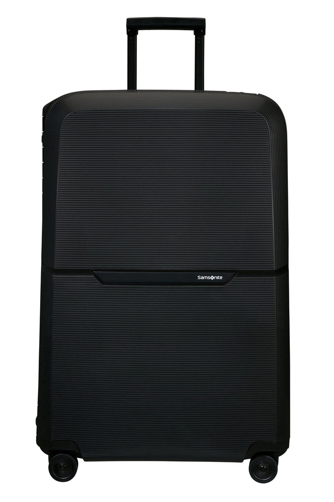 Samsonite Magnum ECO hard stor XL koffert 81cm 4 hjul Svart-Harde kofferter-BagBrokers