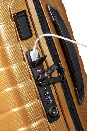 Samsonite PROXIS Utvidbar kabinkoffert med 4 hjul Honey Gold-Harde kofferter-BagBrokers
