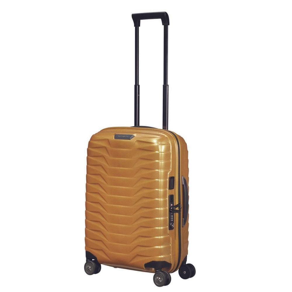 Samsonite PROXIS Utvidbar kabinkoffert med 4 hjul Honey Gold-Harde kofferter-BagBrokers