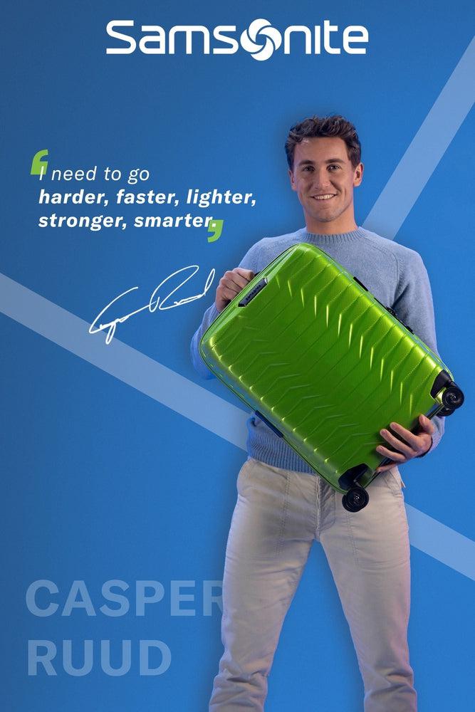 Samsonite PROXIS Utvidbar kabinkoffert 55 cm med 4 hjul Lime-Harde kofferter-BagBrokers