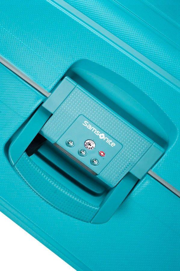 Samsonite S'Cure, hard lett medium koffert 69 cm/79L Aqua Blue-Harde kofferter-BagBrokers