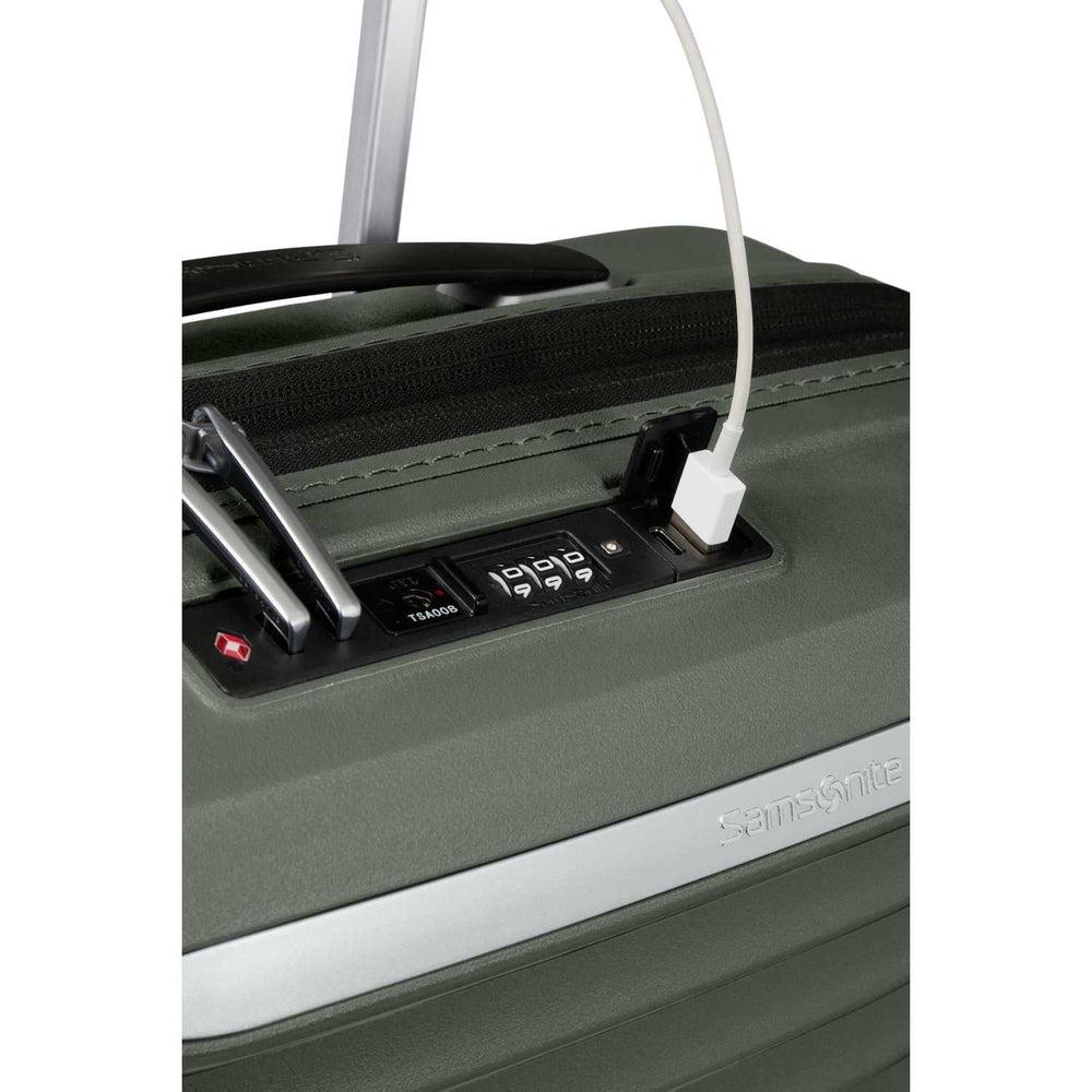 Samsonite UPSCAPE ekspanderende Kabin koffert 55 cm Climbing Ivy-Harde kofferter-BagBrokers