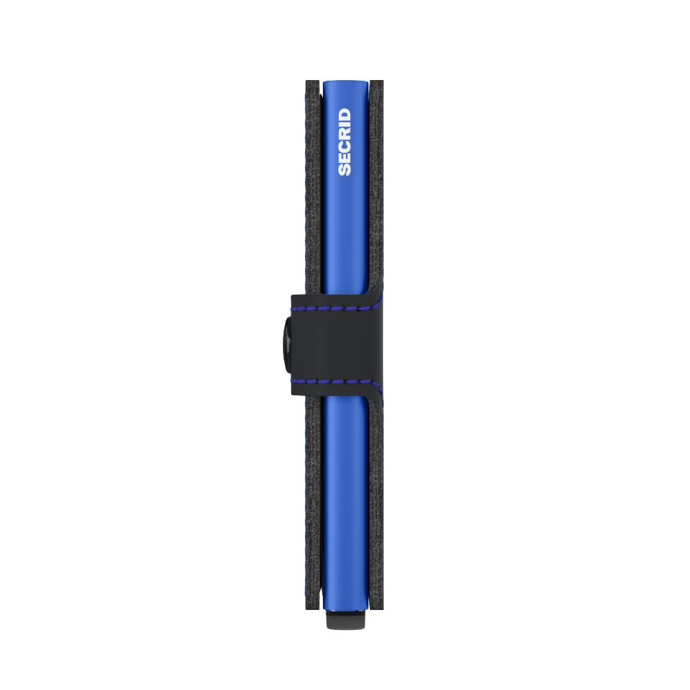 Secrid Miniwallet Matte Black & Blue-Lommebok/ Kortholder-BagBrokers