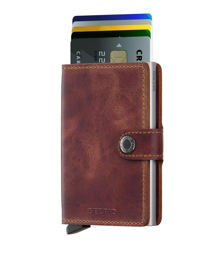 Secrid Miniwallet Vintage-Brown-Lommebok/ Kortholder-BagBrokers