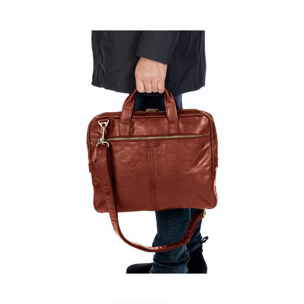 Springfield PC veske i skinn 15" Cognac-Veske-BagBrokers