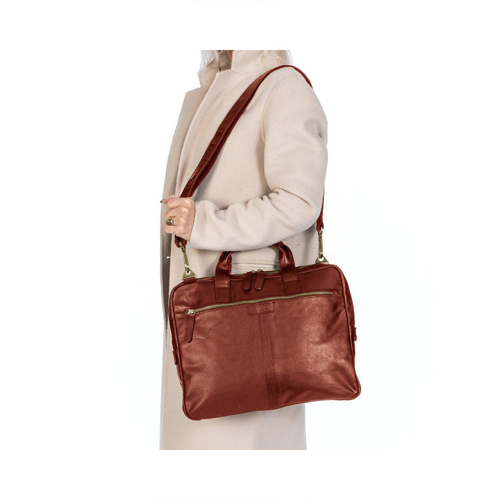 Springfield PC veske i skinn 15" Cognac-Veske-BagBrokers