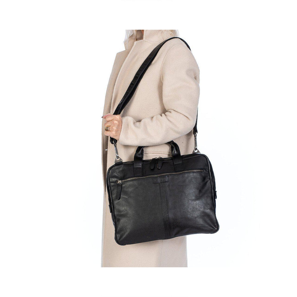 Springfield PC veske i skinn 15" Svart-Veske-BagBrokers