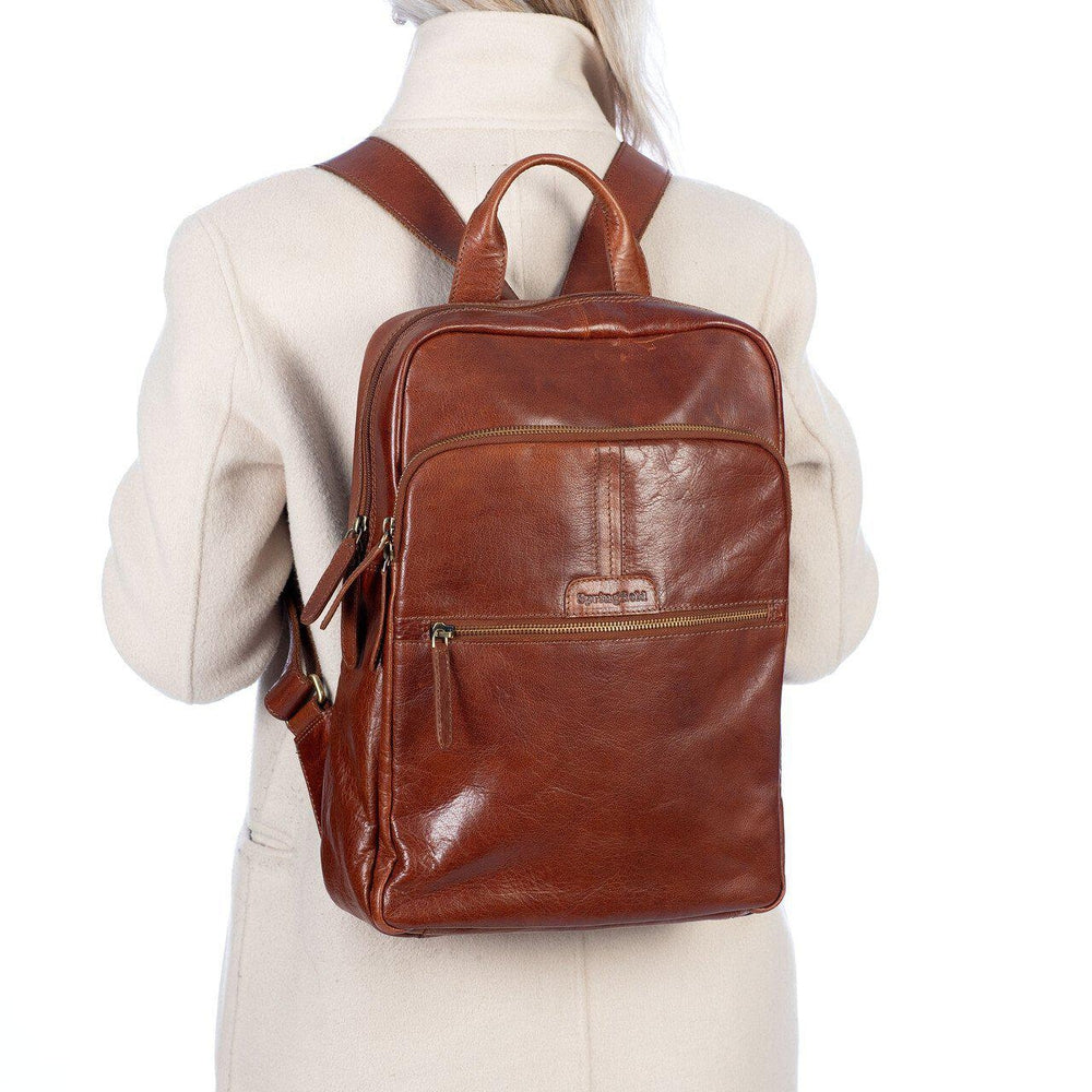 Springfield skinnsekk Cognac-Ryggsekker-BagBrokers
