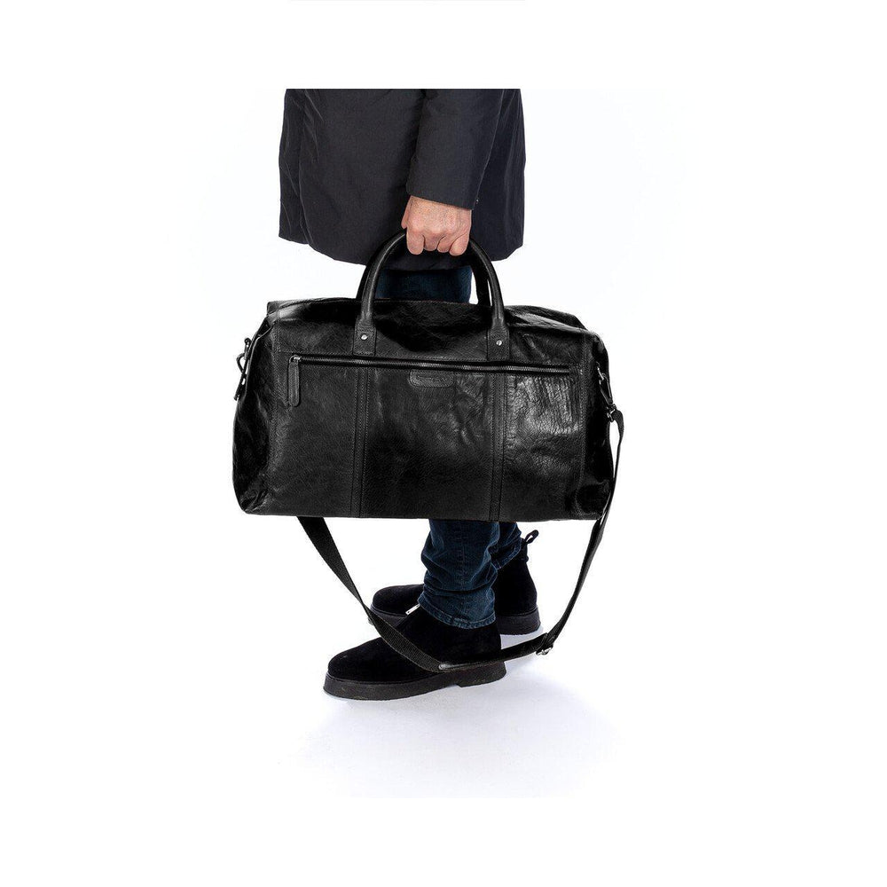 Springfield weekend bag i skinn Svart-Bagger-BagBrokers