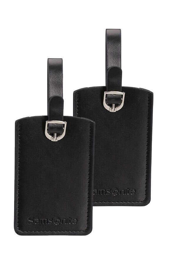 Svart Samsonite 2 Pak Global Rectangle Luggage Id Tag-Bagasjetag-BagBrokers