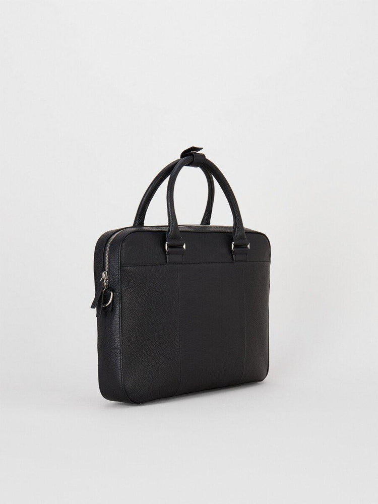 TIGER OF SWEDEN Bosun Skinn PC veske 15" Black-Bagger-BagBrokers