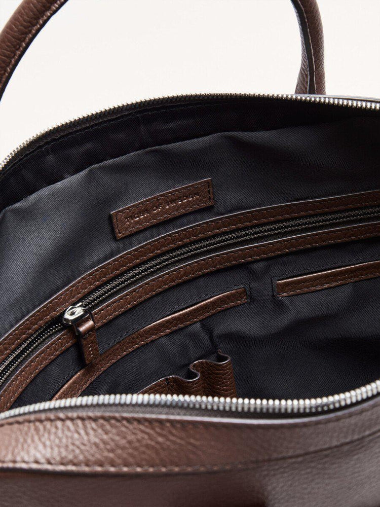 TIGER OF SWEDEN Bosun Skinn PC veske 15" Cognac-Bagger-BagBrokers