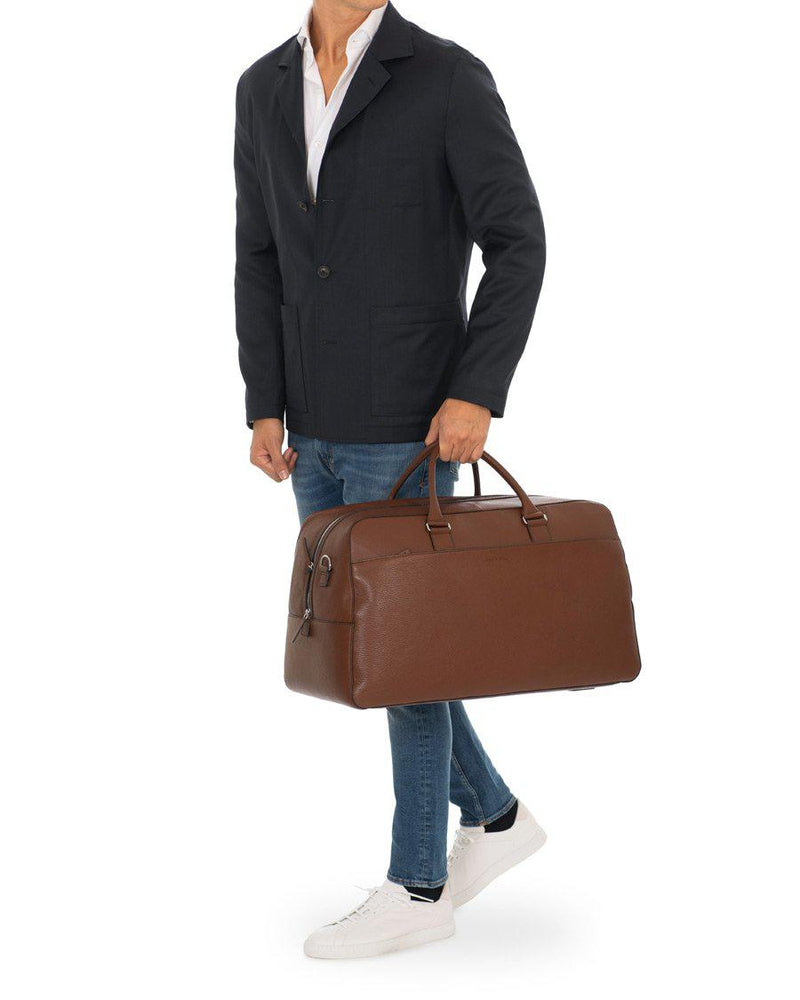 TIGER OF SWEDEN Brome Skinn Weekendbag Cognac-Bagger-BagBrokers