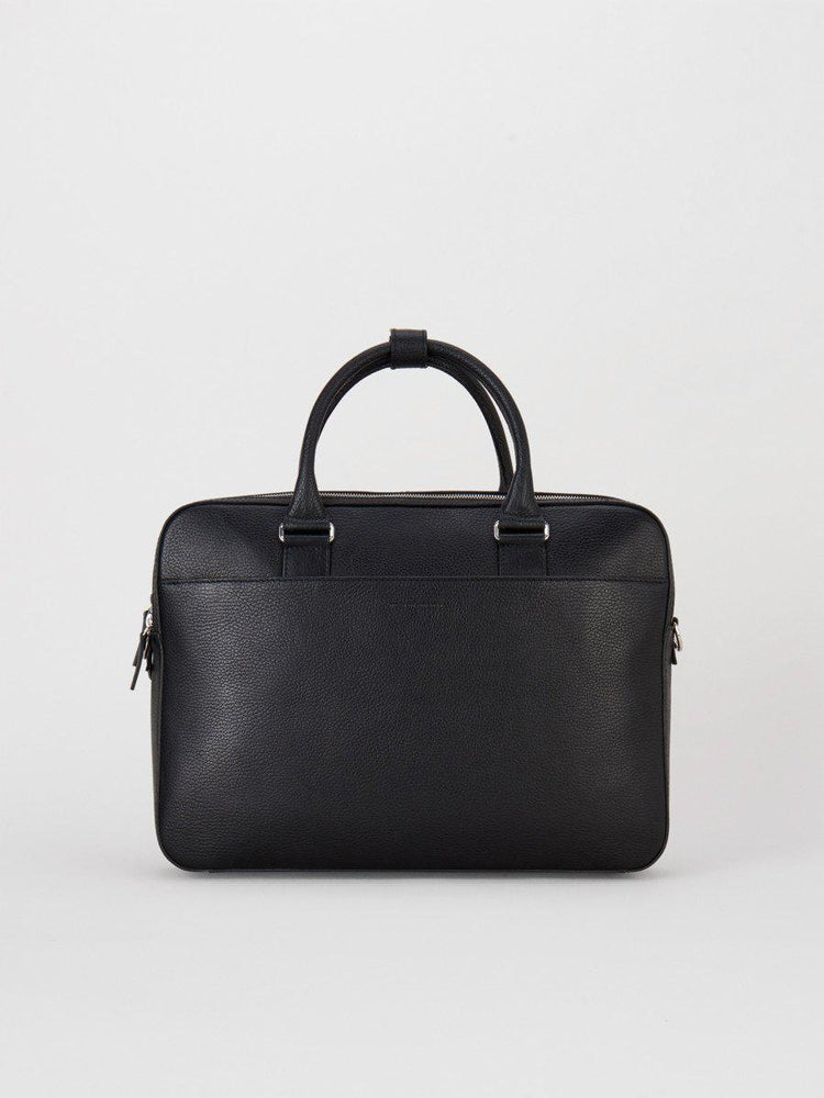TIGER OF SWEDEN Burin Skinn PC veske 15" Black-Bagger-BagBrokers