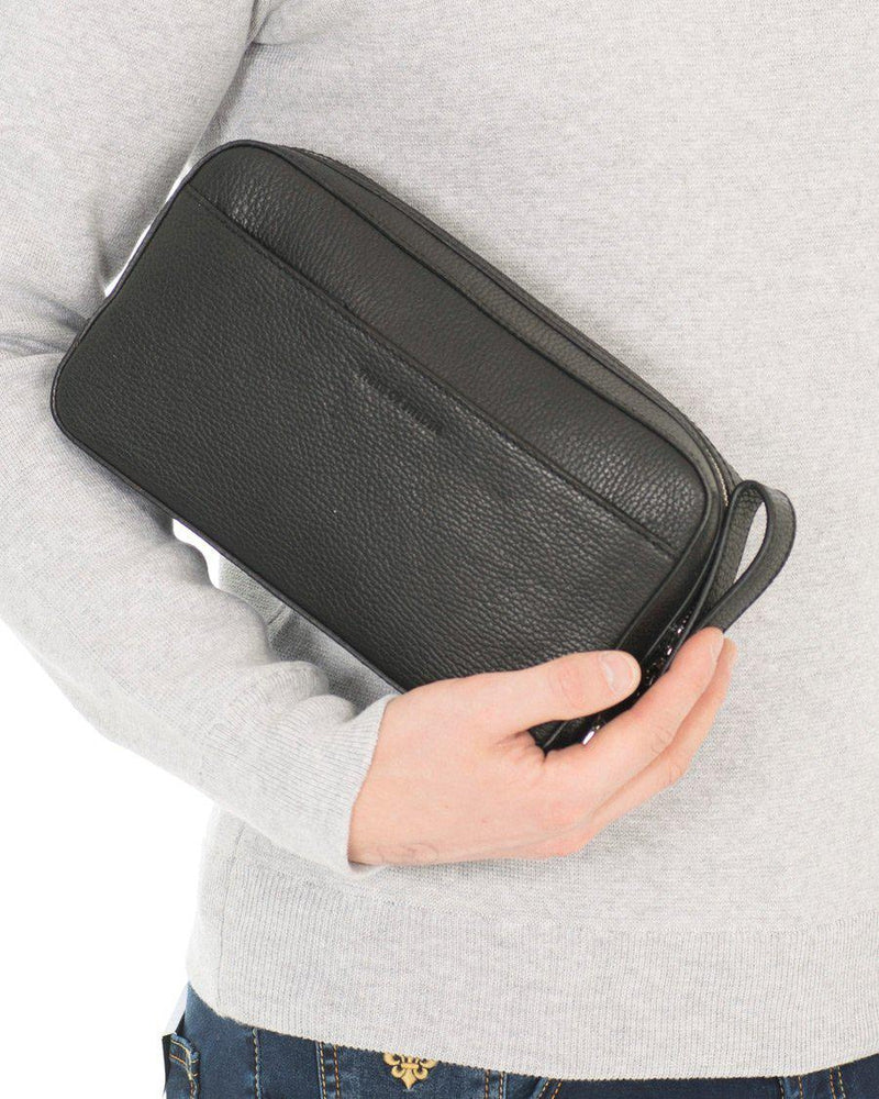 TIGER OF SWEDEN Wes Wash bag Skinn toalettmappe Black-Toalettmappe-BagBrokers