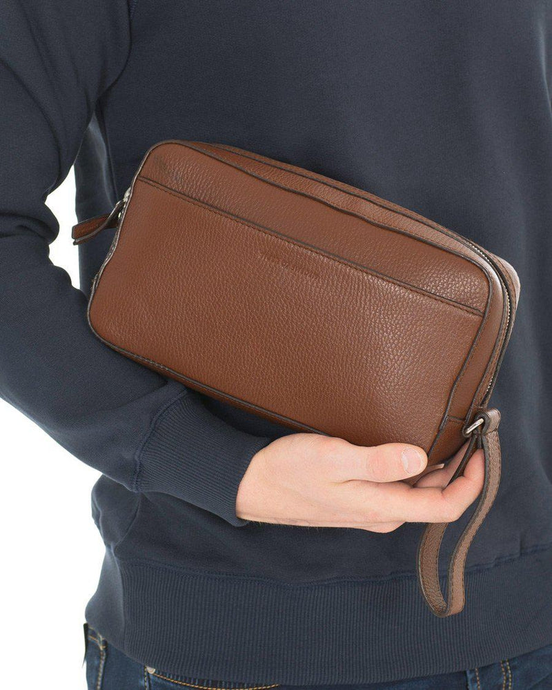 TIGER OF SWEDEN Wes Wash bag Skinn toalettmappe Cognac-Toalettmappe-BagBrokers