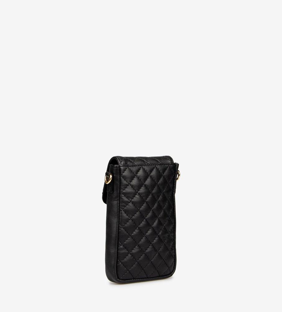 Treats Celia Coco mobilveske i quiltet skinn Svart-Damevesker-BagBrokers