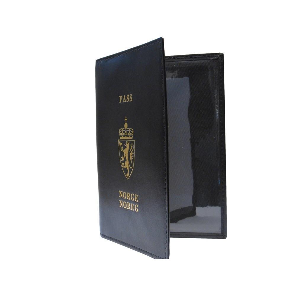 Lommebok/ Kortholder-Trend Traveler - Reisesett i skinn sort-BagBrokers