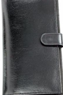 Lommebok/ Kortholder-Trend Traveler - Reiselommebok i skinn sort-BagBrokers